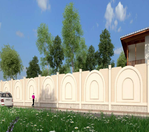 Boundary wall of the Palace for Mrs.Sheikha Mariyam Hamdan Al Nahyan