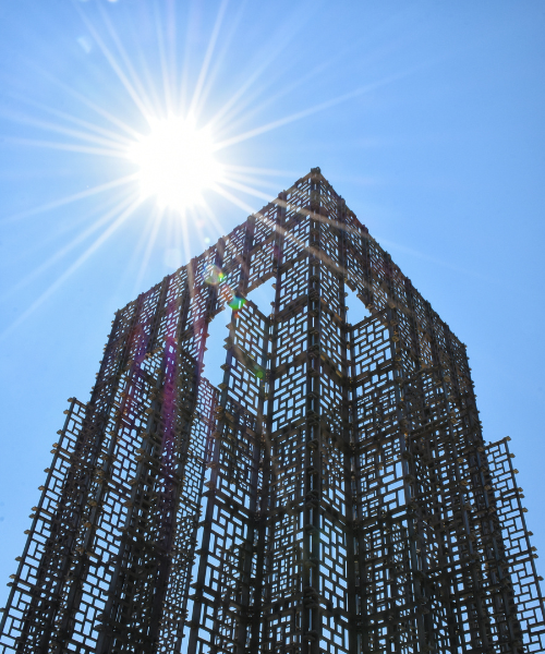 Structural framework and building skeleton under construction.